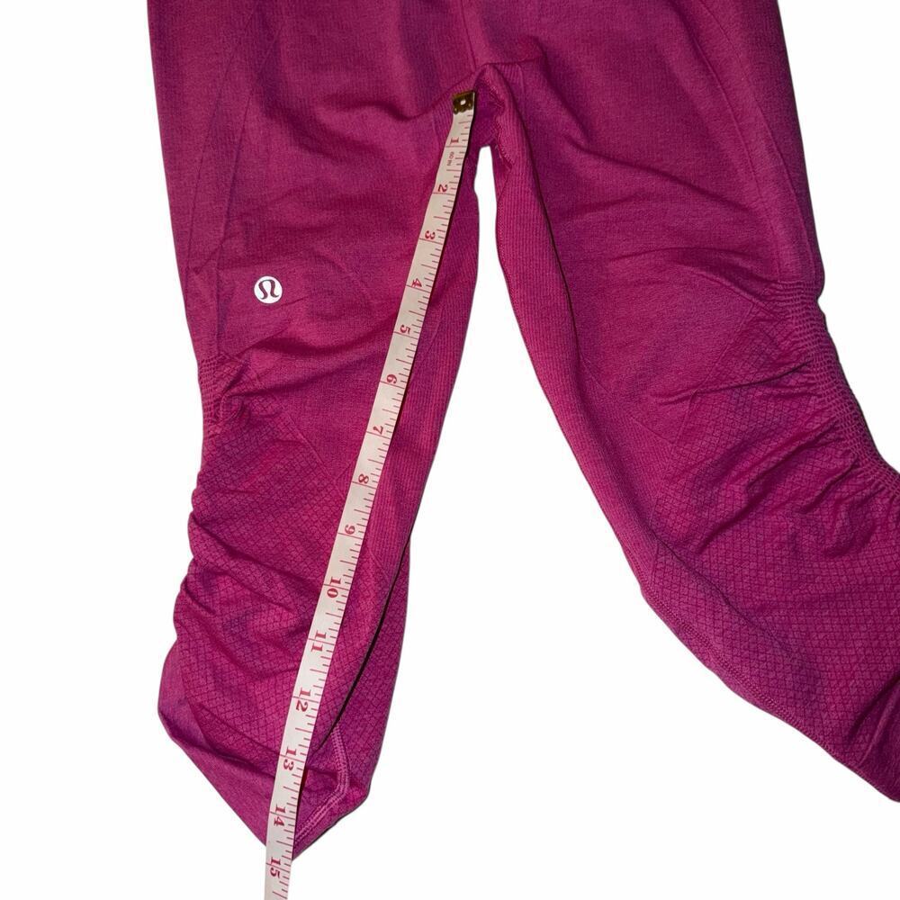 Lululemon Seamless High-Rise Leggings Women’s Size 6 Magenta Berry Cropped - Picture 5 of 7